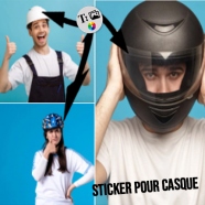 Round Sticker for Bicycle / Motorcycle Helmet