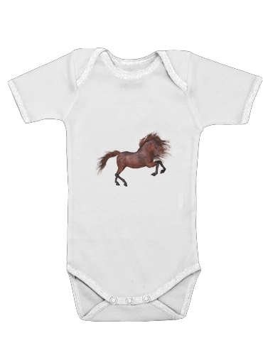  A Horse In The Sunset voor Baby short sleeve onesies