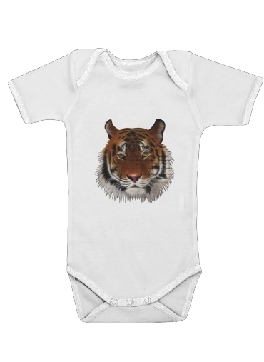 Abstract Tiger voor Baby short sleeve onesies