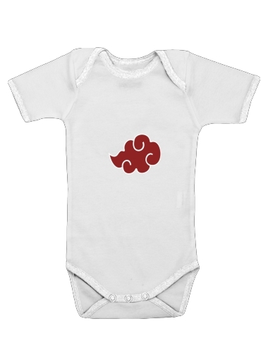  Akatsuki Cloud REd voor Baby short sleeve onesies
