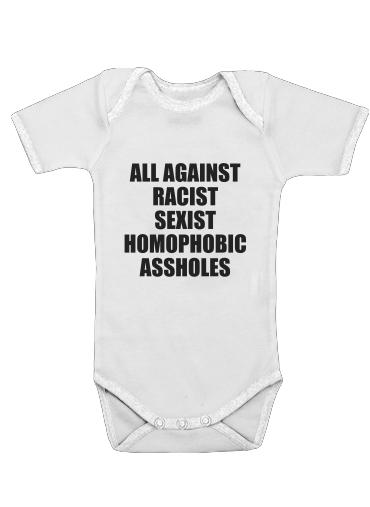  All against racist voor Baby short sleeve onesies