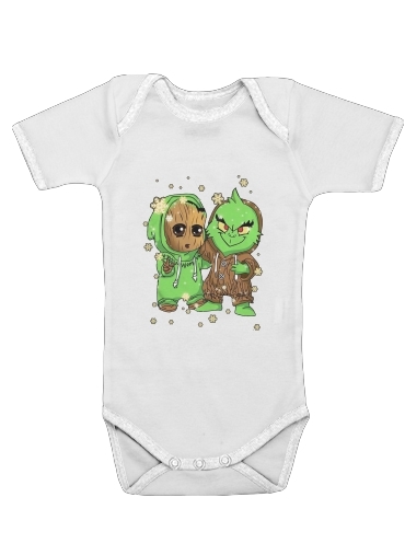  Baby Groot and Grinch Christmas voor Baby short sleeve onesies