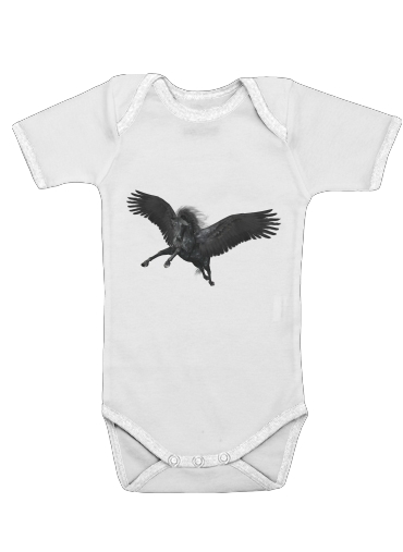  Black Pegasus voor Baby short sleeve onesies