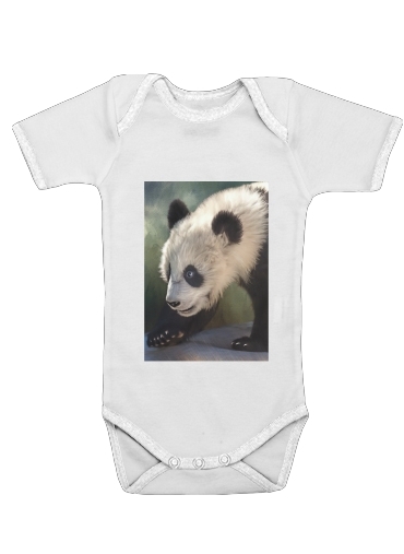  Cute panda bear baby voor Baby short sleeve onesies