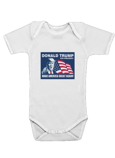  Donald Trump Make America Great Again voor Baby short sleeve onesies