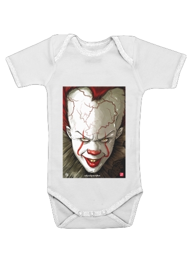  Evil Clown  voor Baby short sleeve onesies