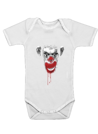  Evil Monkey Clown voor Baby short sleeve onesies