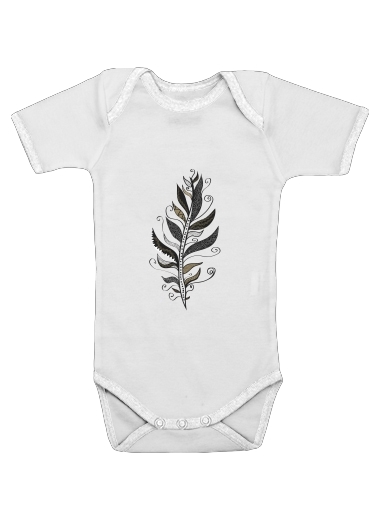  Feather minimalist voor Baby short sleeve onesies