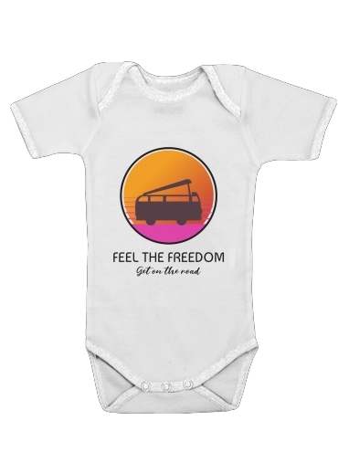  Feel The freedom on the road voor Baby short sleeve onesies