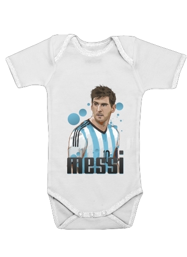  Football Legends: Lionel Messi World Cup 2014 voor Baby short sleeve onesies