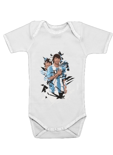  Football Legends: Lionel Messi Argentina voor Baby short sleeve onesies