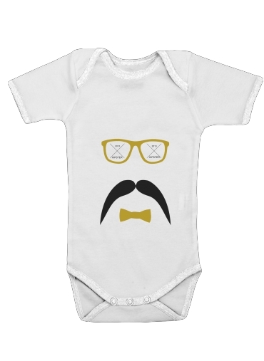  Hipster Face 2 voor Baby short sleeve onesies