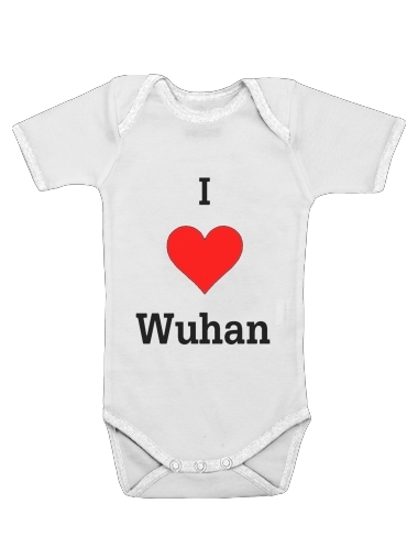  I love Wuhan Coronavirus voor Baby short sleeve onesies
