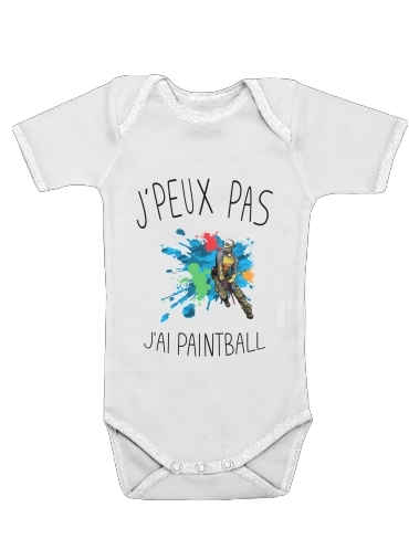 Je peux pas jai Paintball voor Baby short sleeve onesies