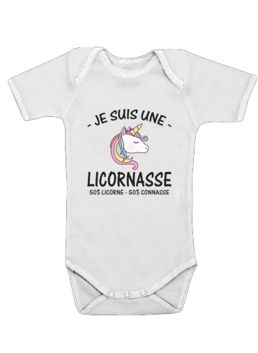  Je suis une licornasse voor Baby short sleeve onesies