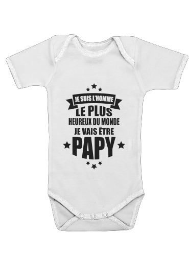  Je vais etre Papy voor Baby short sleeve onesies
