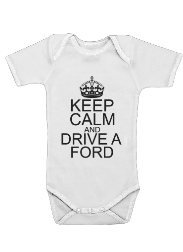  Keep Calm And Drive a Ford voor Baby short sleeve onesies