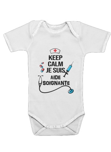  Keep calm je suis aide soignante voor Baby short sleeve onesies