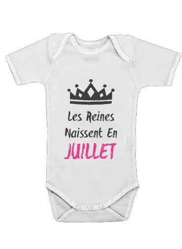  Les reines naissent en Juillet voor Baby short sleeve onesies