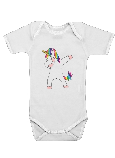  Dance unicorn DAB voor Baby short sleeve onesies