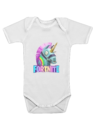   Unicorn video games Fortnite voor Baby short sleeve onesies