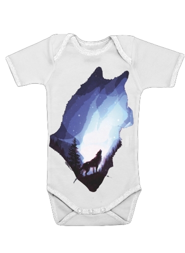  Mystic wolf voor Baby short sleeve onesies