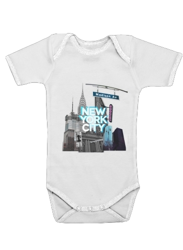  New York City II [blue] voor Baby short sleeve onesies