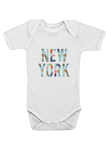  New York Floral voor Baby short sleeve onesies
