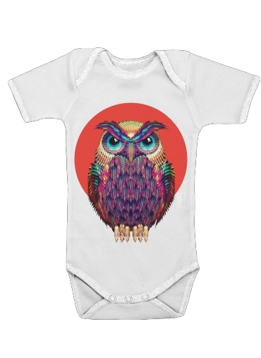  Owls in space voor Baby short sleeve onesies