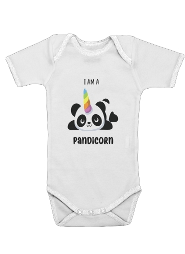  Panda x Licorne Means Pandicorn voor Baby short sleeve onesies