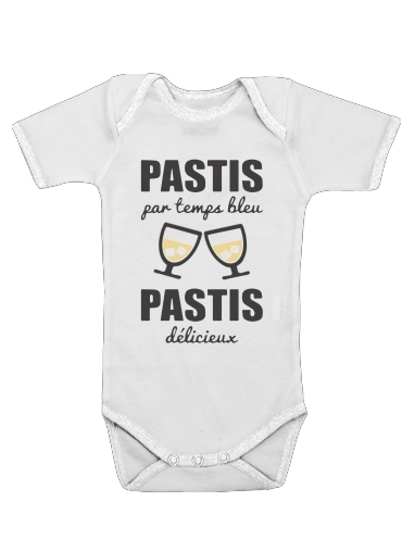  Pastis par temps bleu Pastis delicieux voor Baby short sleeve onesies