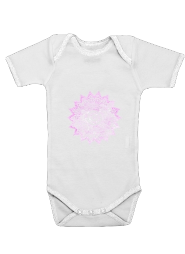  Pink Bohemian Boho Mandala voor Baby short sleeve onesies