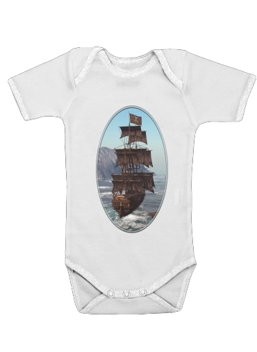  Pirate Ship 1 voor Baby short sleeve onesies