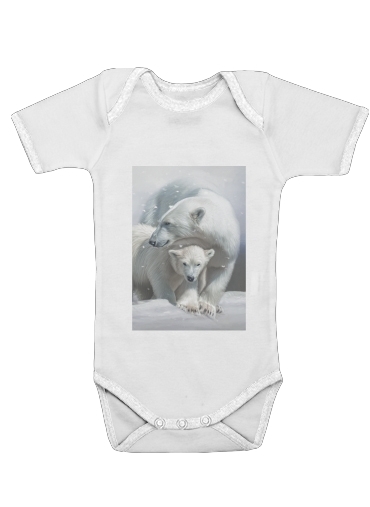  Polar bear family voor Baby short sleeve onesies
