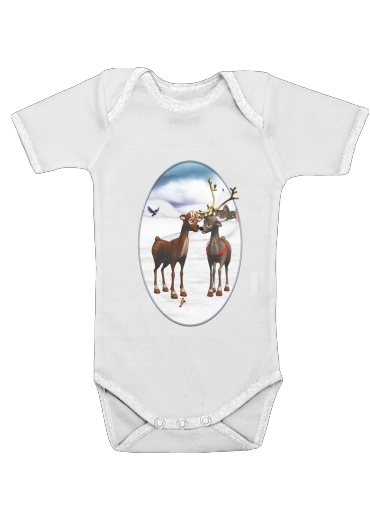  Reindeers Love voor Baby short sleeve onesies