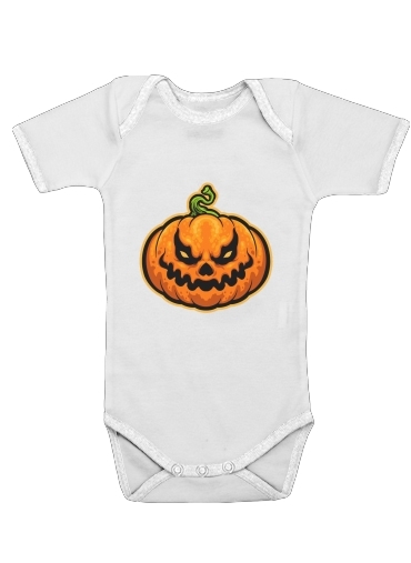  Scary Halloween Pumpkin voor Baby short sleeve onesies