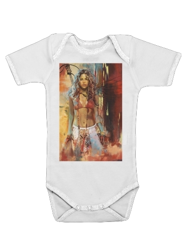  Shakira Painting voor Baby short sleeve onesies