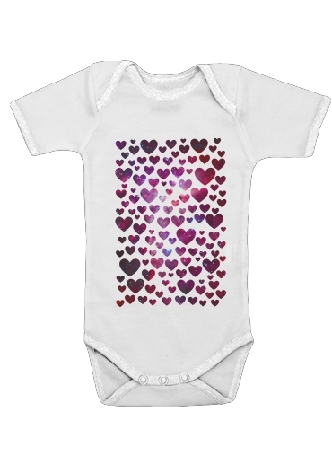  Space Hearts voor Baby short sleeve onesies