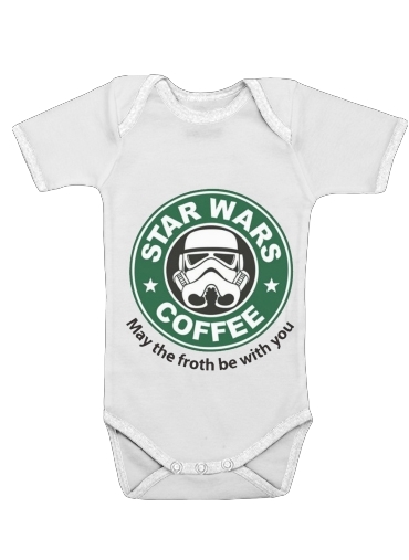  Stormtrooper Coffee inspired by StarWars voor Baby short sleeve onesies
