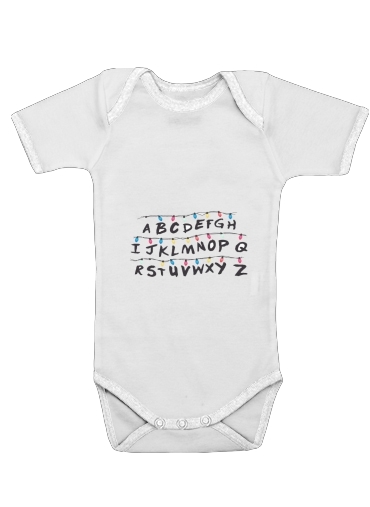  Stranger Things Lampion Alphabet Inspiration voor Baby short sleeve onesies