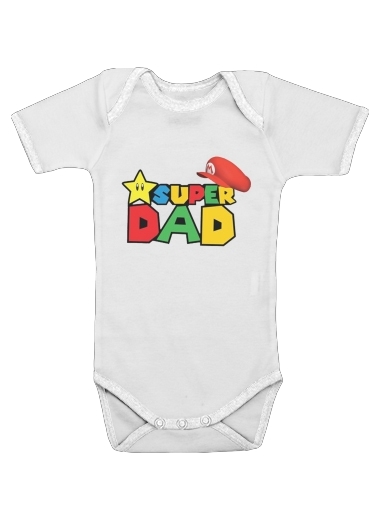  Super Dad Mario humour voor Baby short sleeve onesies