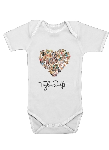  Taylor Swift Love Fan Collage signature voor Baby short sleeve onesies