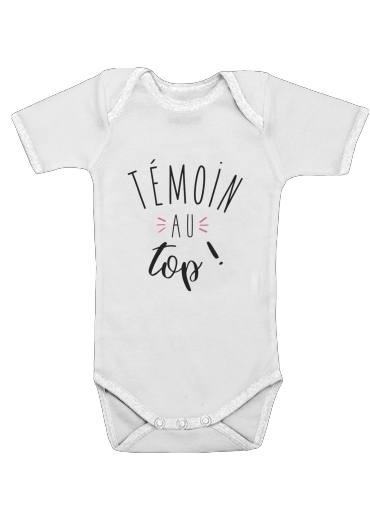 Temoin au TOP voor Baby short sleeve onesies