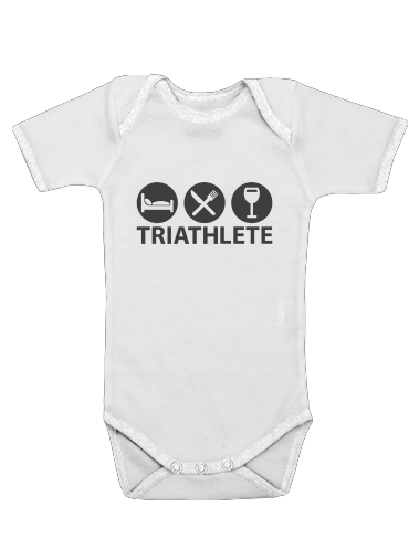  Triathlete Apero du sport voor Baby short sleeve onesies