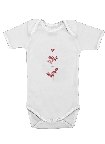  Violator Pink Flowers voor Baby short sleeve onesies