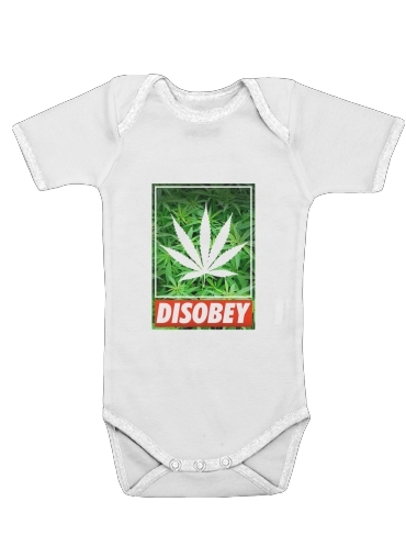  Weed Cannabis Disobey voor Baby short sleeve onesies
