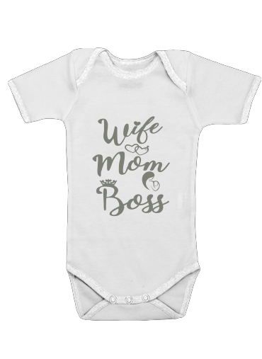  Wife Mom Boss voor Baby short sleeve onesies