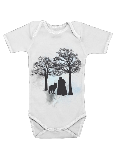  Wolf Snow voor Baby short sleeve onesies