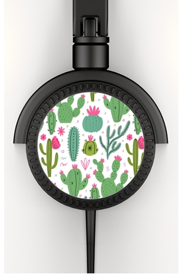  Minimalist pattern with cactus plants voor hoofdtelefoon