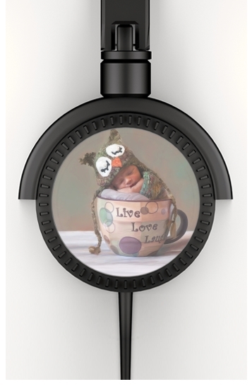  Painting Baby With Owl Cap in a Teacup voor hoofdtelefoon